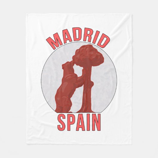 Madrid Spanien Fleecedecke (Vorderseite)