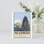Madrid, Spanien. Fluss Manzares vom Park Postkarte (Stehend Vorderseite)
