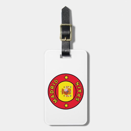 Madrid Spanien Gepäckanhänger (Vorderseite vertikal)