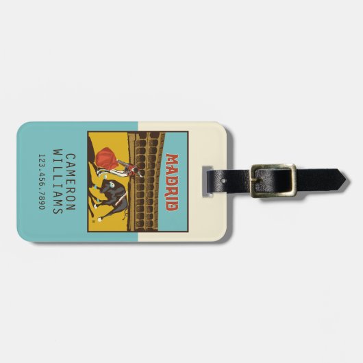 Madrid, Spanien Gepäckanhänger (Vorderseite horizontal)