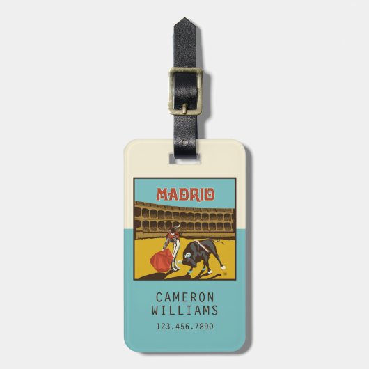 Madrid, Spanien Gepäckanhänger (Vorderseite vertikal)