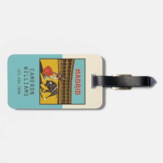 Madrid, Spanien Gepäckanhänger (Rückseite horizontal)