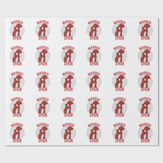 Madrid Spanien Geschenkpapier (Flach)
