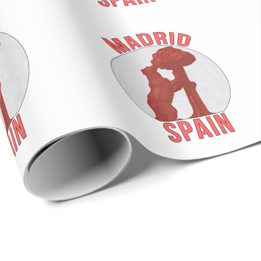 Madrid Spanien Geschenkpapier (Rolleneckpunkt)