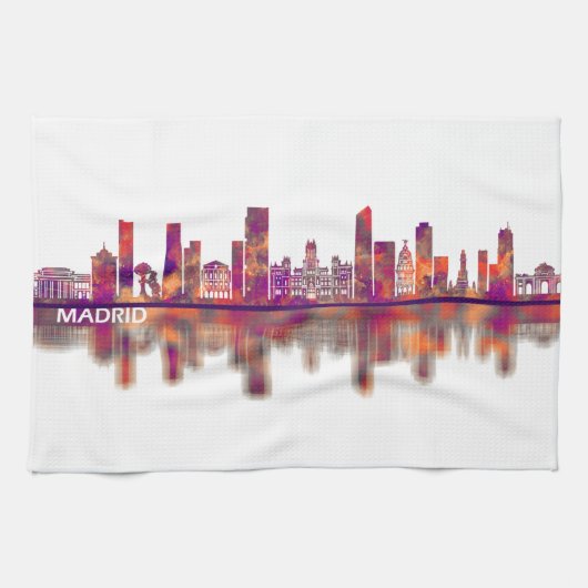 Madrid Spanien Geschirrtuch (Horizontal)