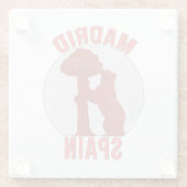 Madrid Spanien Glasuntersetzer (Rückseite)