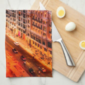 Madrid Spanien Hauptstadt Skyline Geschirrtuch (Viertel Falte)