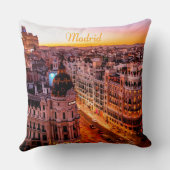 Madrid Spanien Hauptstadt Skyline Kissen (Rückseite)