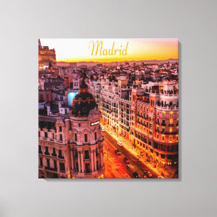 Madrid Spanien Hauptstadt Skyline Leinwanddruck