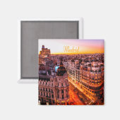Madrid Spanien Hauptstadt Skyline Magnet (Vorderseite/Rückseite)