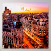 Madrid Spanien Hauptstadt Skyline Poster (Vorne)