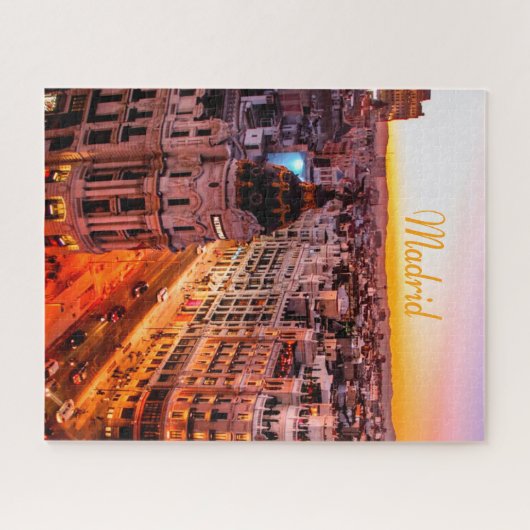 Madrid Spanien Hauptstadt Skyline Puzzle (Horizontal)