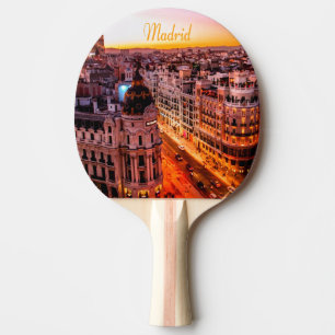 Madrid Spanien Hauptstadt Skyline Tischtennis Schläger