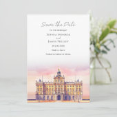 Madrid Spanien Hochzeit in Urlaubsort Save The Date (Stehend Vorderseite)