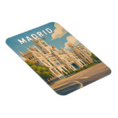 Madrid Spanien Illustration Reise Kunst Vintage Magnet (Rechte Seite)