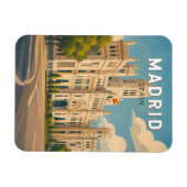 Madrid Spanien Illustration Reise Kunst Vintage Magnet (Horizontal)