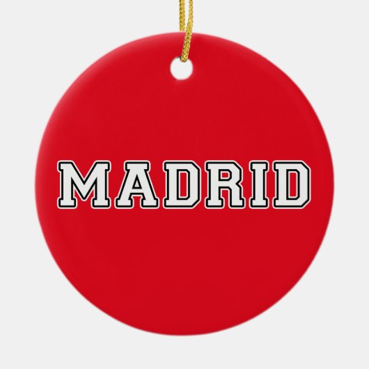 Madrid Spanien Keramik Ornament (Vorne)