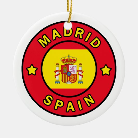 Madrid Spanien Keramik Ornament (Vorne)