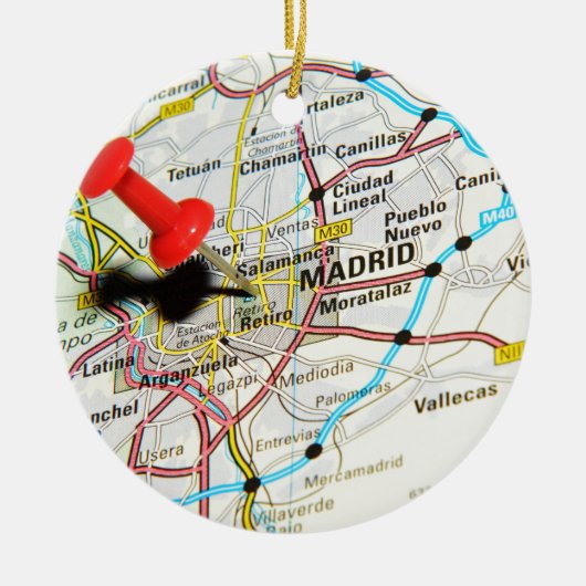 Madrid, Spanien Keramik Ornament (Vorne)