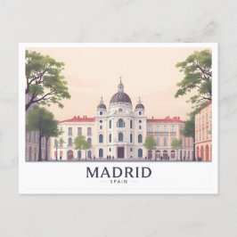 Madrid Spanien Königlicher Palast Pastell Reisedes Postkarte