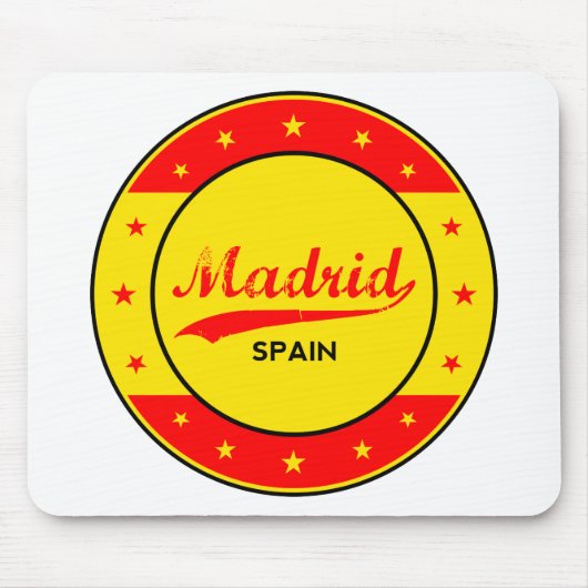 Madrid, Spanien, Kreis, rot Mousepad (Vorne)