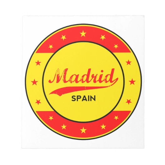 Madrid, Spanien, Kreis, rot Notizblock (Vorderseite)