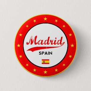 Madrid, Spanien, Kreis, weiß Button