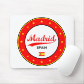 Madrid, Spanien, Kreis, weiß Mousepad (Mit Mouse)