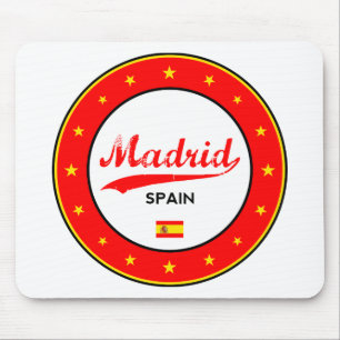 Madrid, Spanien, Kreis, weiß Mousepad