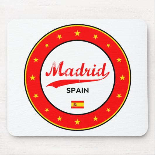 Madrid, Spanien, Kreis, weiß Mousepad (Vorne)
