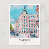 Madrid Spanien Kunst Illustration Reise Postkarte (Vorderseite)
