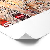 Madrid Spanien Kunst Reisen Wasserfarben Hand zeic Poster (Ecke)