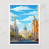 Madrid Spanien Kunst Vintage Reise Illustration Postkarte (Vorderseite)