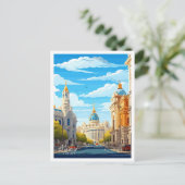 Madrid Spanien Kunst Vintage Reise Illustration Postkarte (Stehend Vorderseite)