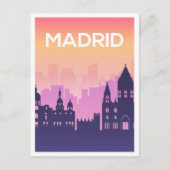 Madrid Spanien Kunstreise Illustration Postkarte (Vorderseite)