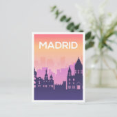 Madrid Spanien Kunstreise Illustration Postkarte (Stehend Vorderseite)