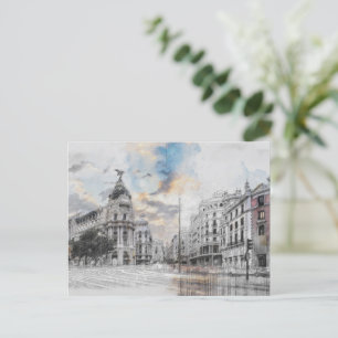 Madrid Spanien Landschaft Souvenir Feiertagspostkarte