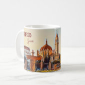 Madrid Spanien Landschaft Souvenir Kaffeetasse (Vorderseite Links)