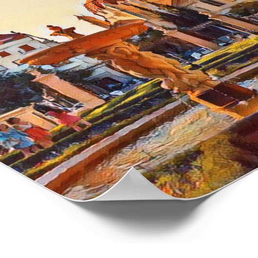 Madrid Spanien Landschaft Souvenir Poster (Ecke)