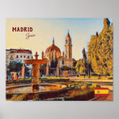 Madrid Spanien Landschaft Souvenir Poster (Vorne)