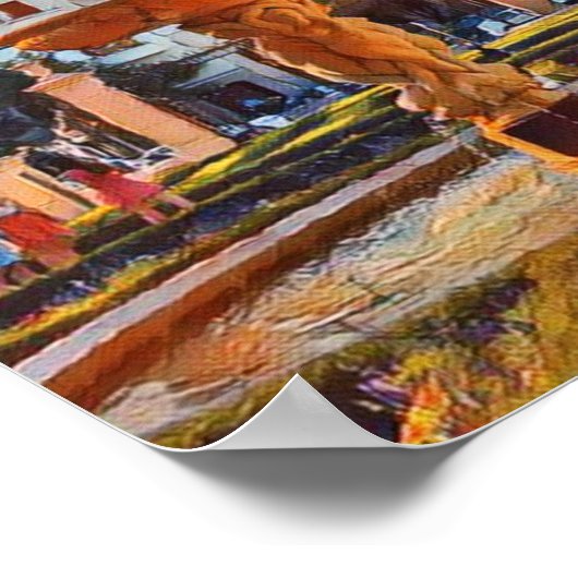 Madrid Spanien Landschaft Souvenir Poster (Ecke)