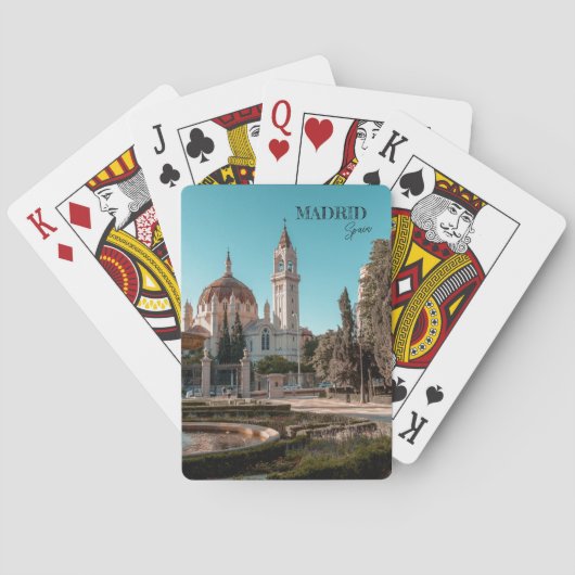 Madrid Spanien Landschaft Souvenir Spielkarten (Rückseite)