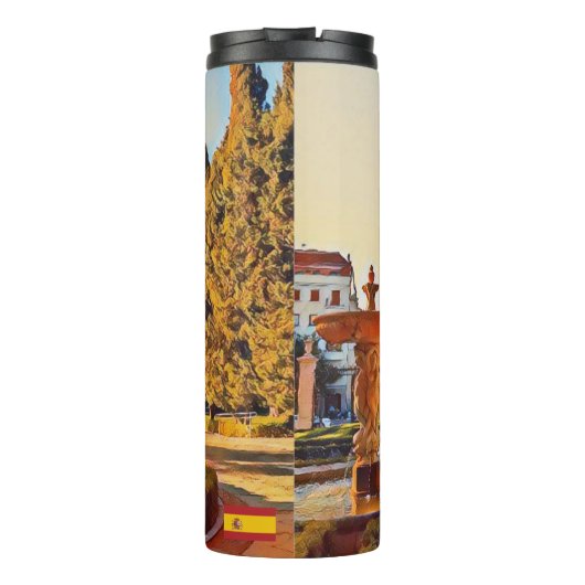 Madrid Spanien Landschaft Souvenir Thermosbecher (Rückseite)