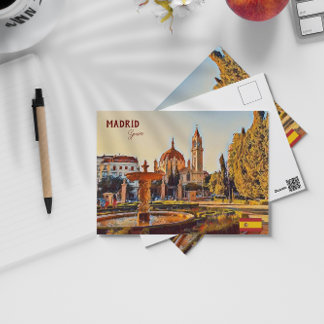 Madrid Spanien Landschaft Souvenirs Postkarte