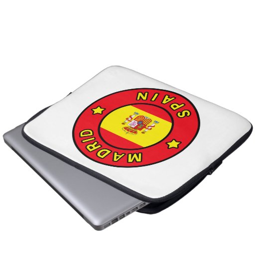Madrid Spanien Laptopschutzhülle (Vorne Knopf)