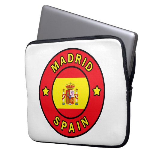 Madrid Spanien Laptopschutzhülle (Vorderseite Links)
