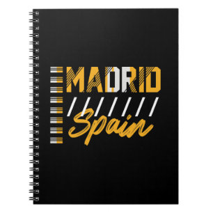 Madrid Spanien Moderne urbane Typografie-Design Notizblock
