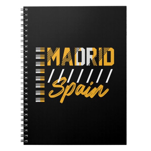 Madrid Spanien Moderne urbane Typografie-Design Notizblock (Vorderseite)