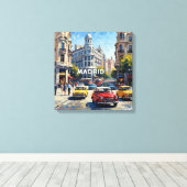 Madrid Spanien Oldtimer Stadt Wanddekoration Leinwanddruck (Insitu (Holzboden))