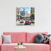Madrid Spanien Oldtimer Stadt Wanddekoration Leinwanddruck (Insitu (Wohnzimmer))